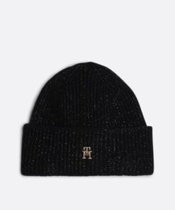 TH MONOGRAM BEANIE WITH WOOL