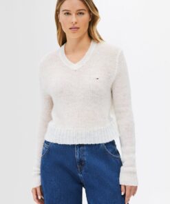 OPEN KNIT V-NECK SWEATER