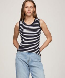 RIBBED BRETON STRIPE TANK TOP