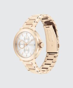 LORI IONIC PLATED GOLD STEEL WHITE DIAL WATCH