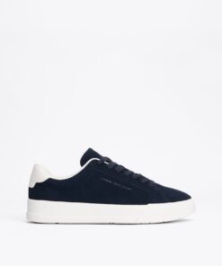 SUEDE COURT TRAINERS