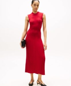 SLEEVELESS MIDI JUMPER DRESS WITH SILK