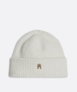 TH MONOGRAM BEANIE WITH WOOL