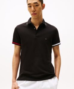 SLIM FIT SIGNATURE CUFF POLO SHIRT