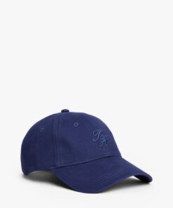 TH MONOGRAM EMBROIDERY BASEBALL CAP