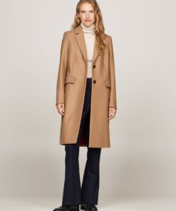 SINGLE BREASTED COAT WITH CASHMERE