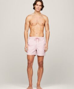 TH MONOGRAM MID LENGTH SWIM SHORTS
