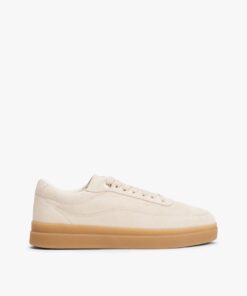 SUEDE EMBOSSED COURT TRAINERS