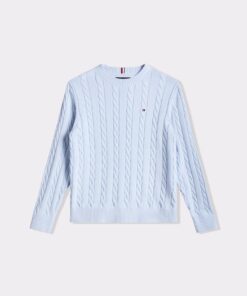 BOYS 8-16 CABLE KNIT CREW NECK JUMPER