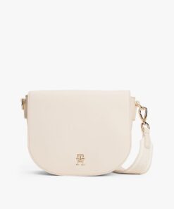 LOGO STRAP CROSSBODY SADDLE BAG