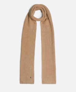 HILFIGER FLAG EMBROIDERY SCARF WITH CASHMERE