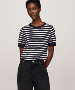 FLAG EMBROIDERY JERSEY SHORT SLEEVE JUMPER