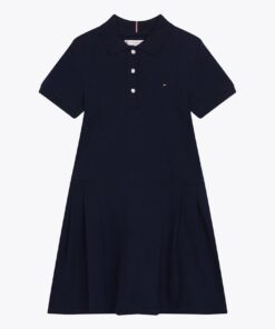 GIRLS 3-7 PLEATED POLO DRESS