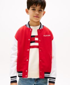 BOYS 8-16 COLOUR-BLOCKED OVERSIZED BOMBER JACKET