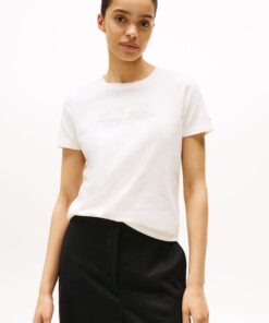 LOGO EMBROIDERY CREW NECK T-SHIRT