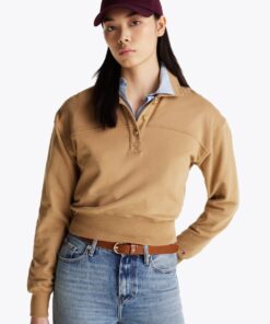 POLO COLLAR TERRY SWEATSHIRT