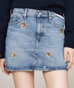 IZZIE DENIM MID RISE MINI SKIRT
