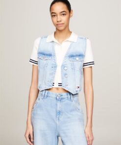 CLASSICS DENIM V-NECK FITTED WAISTCOAT