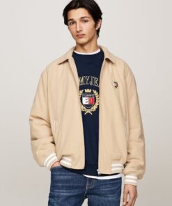 RELAXED CORDUROY LETTERMAN JACKET