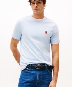 CONTRAST TH MONOGRAM EMBROIDERY T-SHIRT