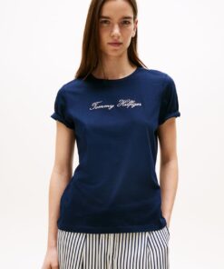 LOGO EMBROIDERY CREW NECK T-SHIRT