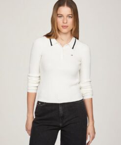 ESSENTIAL LONG-SLEEVED POLO SWEATER