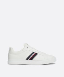 LEATHER SIGNATURE TAPE COURT TRAINERS