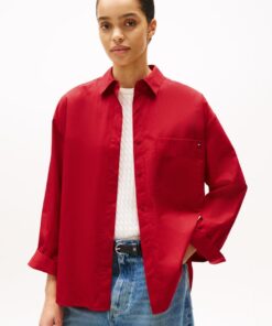 OVERSIZED FIT ADJUSTABLE CUFFS POPLIN SHIRT