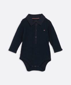 BABY RIBBED LONG SLEEVE COLLAR BODYSUIT