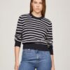 MINI STRIPE CREW NECK SWEATER