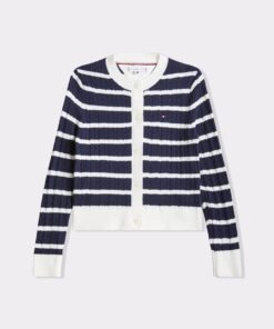 GIRLS 8-16 CABLE KNIT CARDIGAN