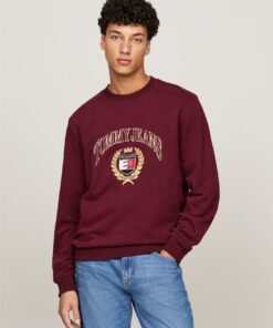 LOGO EMBROIDERY CREW NECK SWEATSHIRT