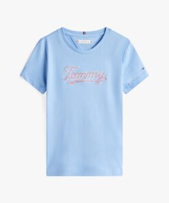GIRLS 3-7 TOMMY SCRIPT SEQUINS TEE