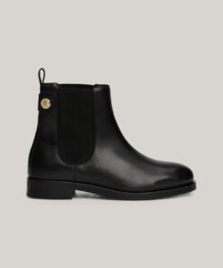 LEATHER STUD CHELSEA BOOTS