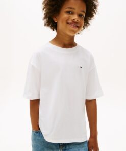 BOYS 8-16 FLAG EMBROIDERY CREW NECK T-SHIRT