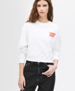 RELAXED CROP BUBBLE SWEATSHIRT