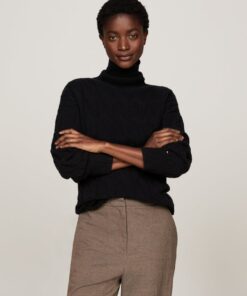 RELAXED PURE WOOL ROLL NECK JUMPER