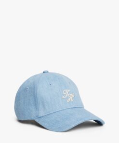 LOGO EMBROIDERY DENIM BASEBALL CAP