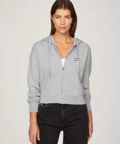 BOXY CROP ZIP-THROUGH HOODIE